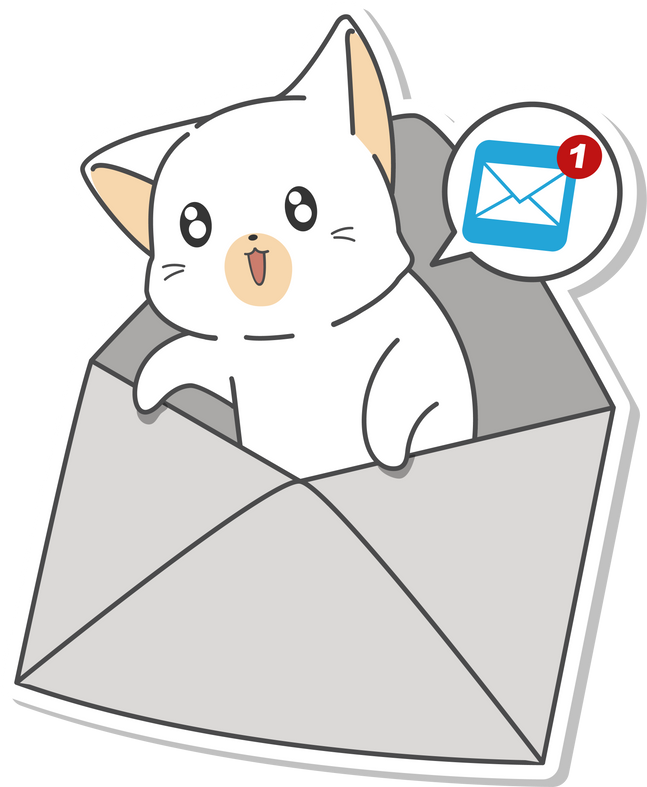 Sticker of a Cat Email
